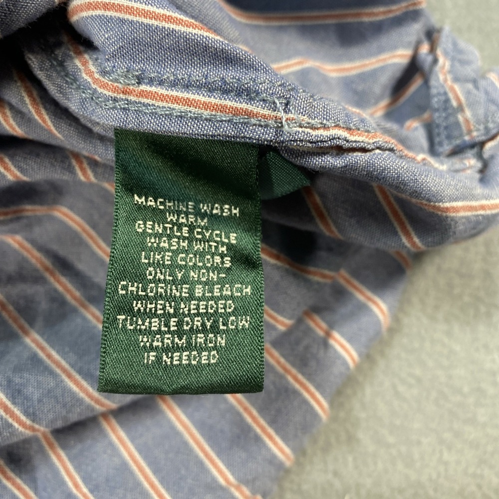 VTG Lauren Jeans Co Ralph Lauren Womens 1/2 Button Down Top Blue Striped Small - Picture 5 of 6